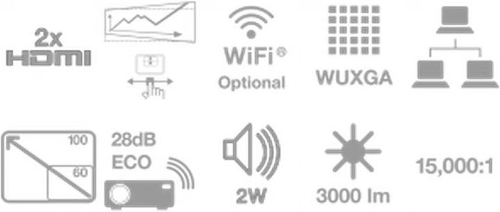 Actual product image Epson Eb-U04 (WUXGA, 3000 lm)