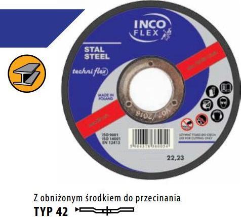 Actual product image Incoflex Metal disc 125 x 3.2 mm curved