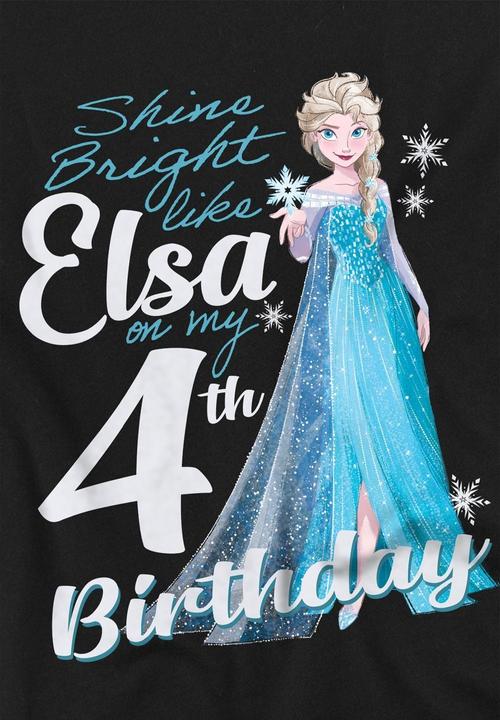 Immagine prodotto Disney Frozen Bright Like Elsa Maglietta 4° Compleanno Bambini (140)