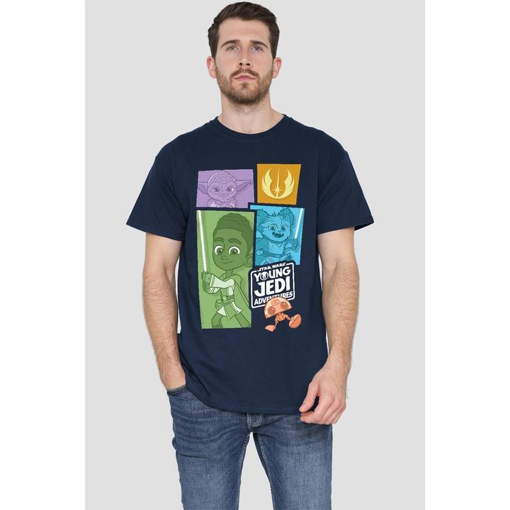 Actual product image Star Wars Mens Young Jedi Adventure Blocks T-Shirt (M)