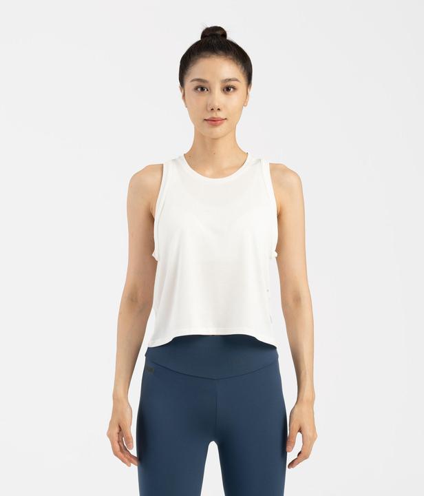 Kiprun Débardeur court de Running respirant Femme - Run 500 Dry blanc