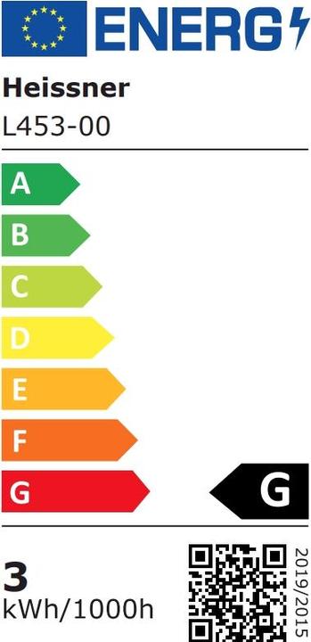 Energie-Label Heissner L453-00 Bodenleuchte LED, Edelstahl (130 lm, IP68)