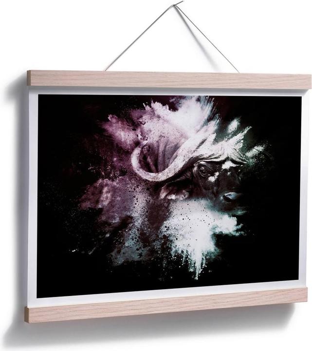 Image du produit Trenddeko Explosion sauvage : le buffle d'eau (80 x 60 cm)