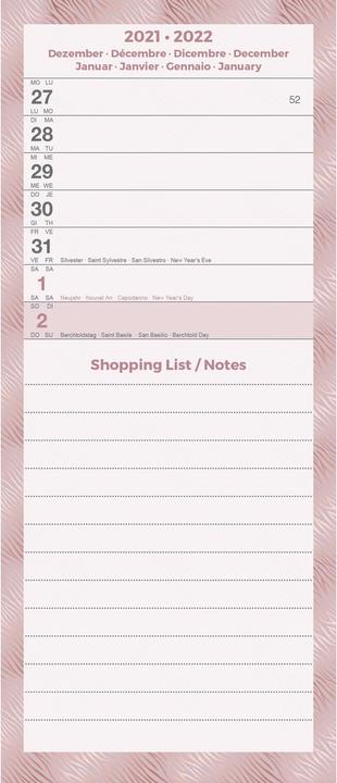 Produktbild Magnetkalender Shoppingliste Glimmer 9.1 x 21 cm (9 x 21 cm)