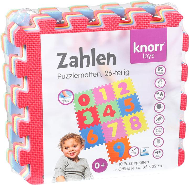 Actual product image Knorrtoys Puzzlematte - "Zahlen"/10-tlg./32 cm (32 x 32 cm)
