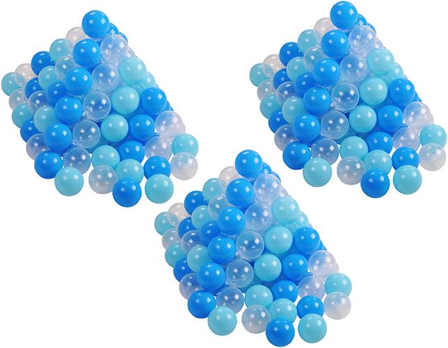 Knorrtoys Bälleset ca. Ø6 cm - 300 balls/soft blue/blue/transparent