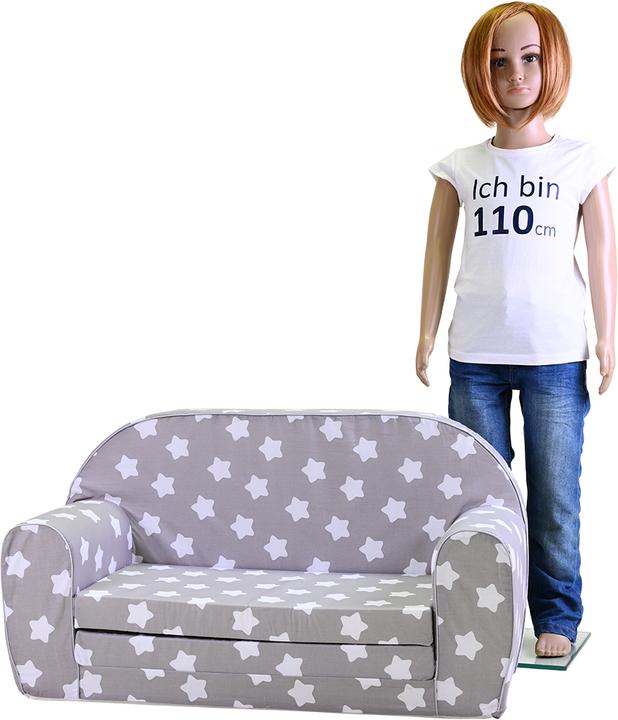 Knorrtoys Kindersofa - "Grey white stars" (Divano per bambini)