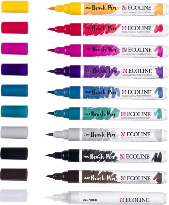 Produktbild Talens Ecoline Brush Pen Set (Mehrfarbig, Rot, 10 x)