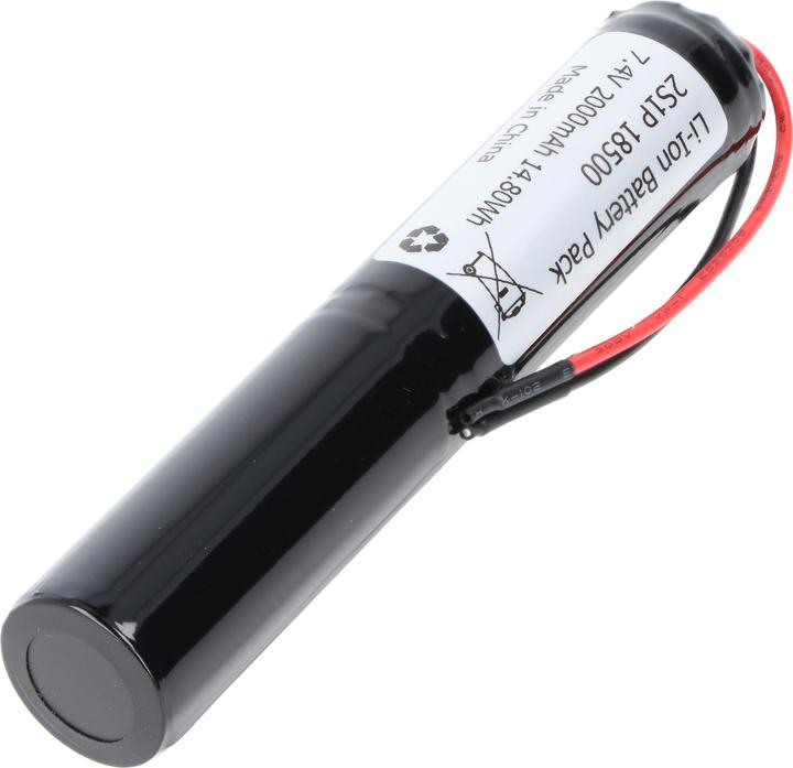 Image du produit AccuCell 2S1P 7,2V-7,4V 2000mAh zylindrisch Li-Ion Akku mit BMS-Schutz und offenen Kabellitzen (2000 mAh)