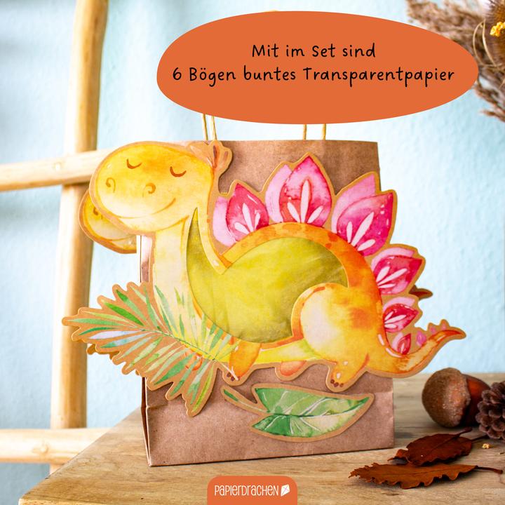Produktbild Papierdrachen 3 Kinderlaternen Dino - Set 5