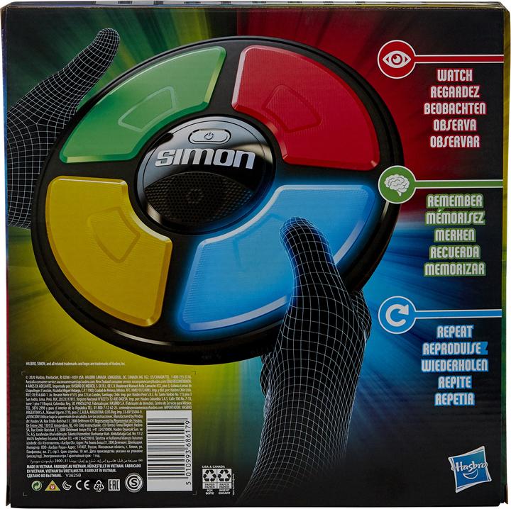 Produktbild Hasbro Gaming Familienspiel Simon (Deutsch, Spanisch, Französisch, Portugiesisch, Englisch)