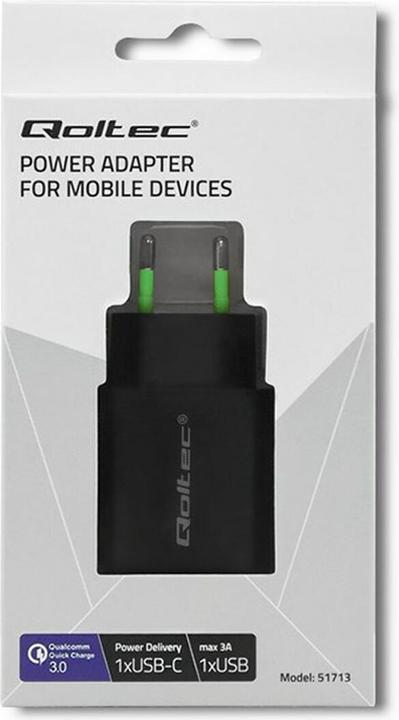 Actual product image Qoltec Charger 20W 5-12V 1.67-3A (18 W)