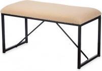 Actual product image Giftdecor beige sheepskin bench (81 cm)