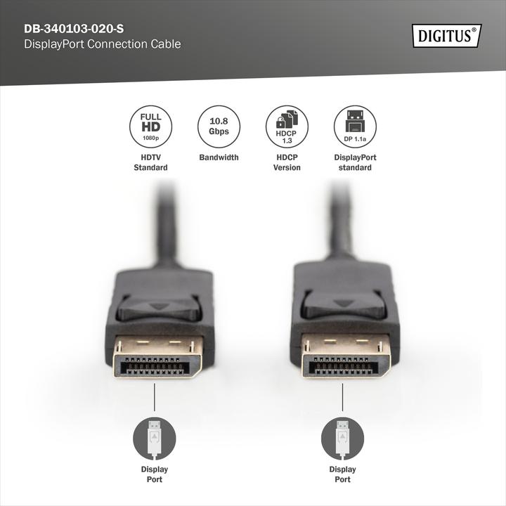 Image du produit Digitus DisplayPort — DisplayPort (2 m, DisplayPort)