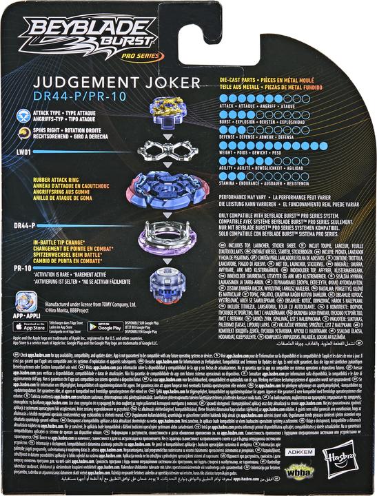 Produktbild Hasbro Beyblade Burst Pro Series Judgement Joker Starter Pack (Deutsch, Englisch, Französisch, Italienisch)