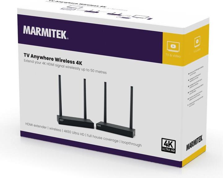 Image du produit Marmitek TV Anywhere sans fil 4K (50 m, HDMI 1, HDR, HDCP)