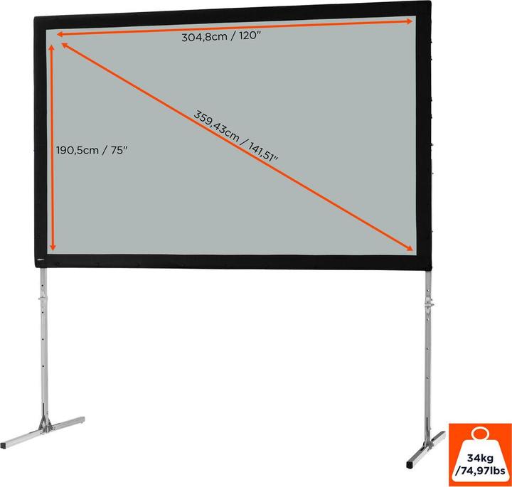 Actual product image Celexon Mobile Expert Business Format - Projection screen with removable feet - Rückpr (141.34", 16:10)