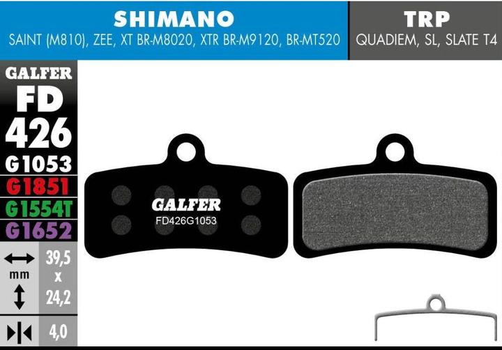 Actual product image Galfer Bike Shimano Saint 810, Zee (Shimano, Promethean, Grimeca, Dell)