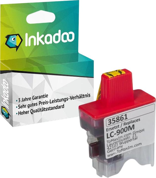 Actual product image Inkadoo Ink Cartridges Compatible with Brother LC-900M XL Ink Cartridge, magenta Magenta (M)
