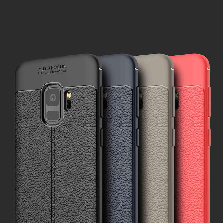 Actual product image Cadorabo TPU Cover Faux Leather Structure (Samsung Galaxy S9+)