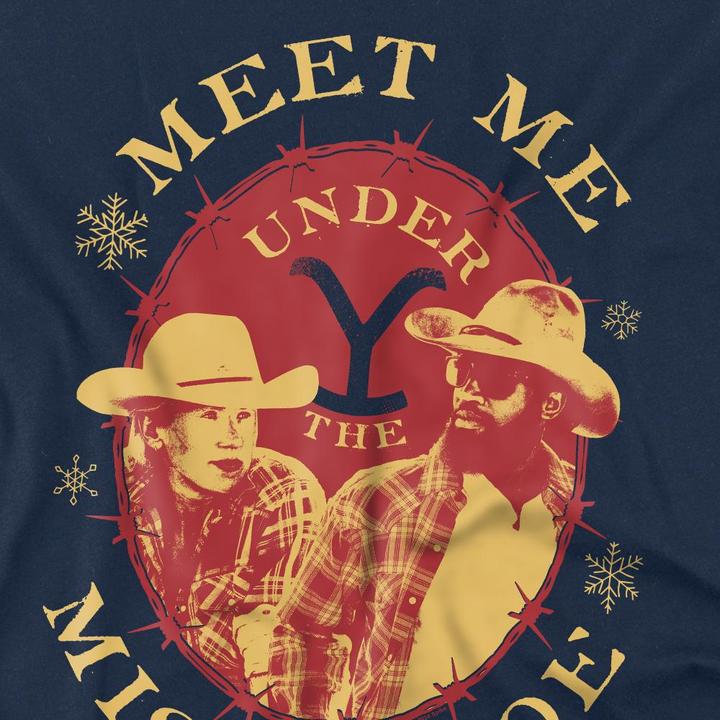 Produktbild Yellowstone Meet Me Under The Mistletoe TShirt weihnachtliches Design (S)