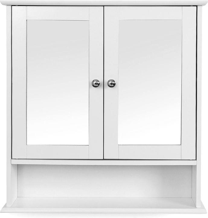 Image du produit Vasagle Armoire de toilette LHC002 blanc 56,5 x 13,0 x 58,5 cm (56 x 13 x 58 cm)
