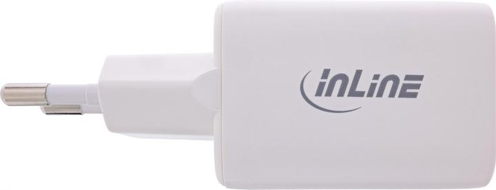 Actual product image InLine USB power adapter, charger, USB-A + USB-C, 33W, Power Delivery + Quick Charge, white (33 W)