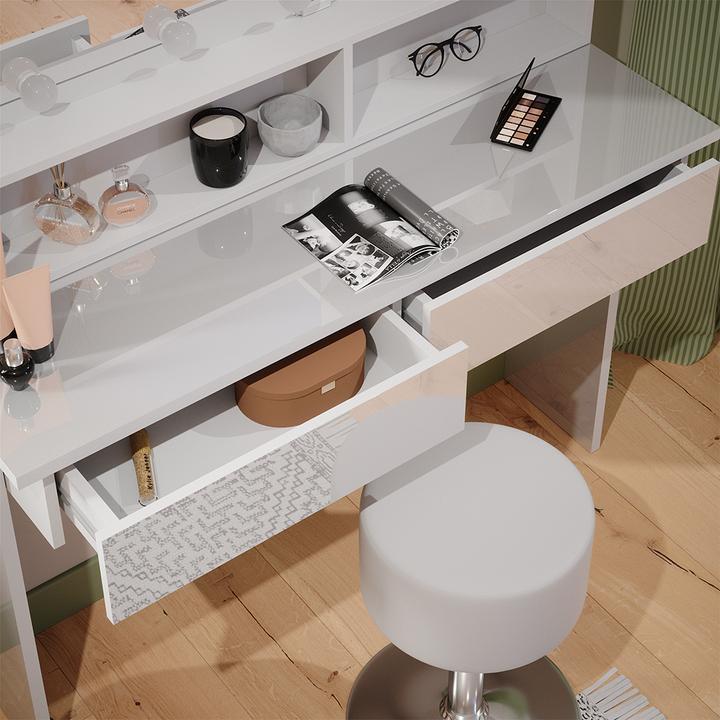 Produktbild Vicco Azur mit Hocker und Beleuchtung (120 x 40 x 83.5 cm)