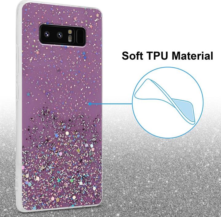 Productafbeelding Cadorabo TPU hoes fonkelende glitters (Samsung Galaxy Note 8)