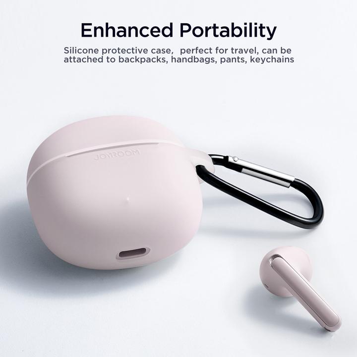 Actual product image Joyroom TWS Funpods Series JR-FB1 Bluetooth 5.3 wireless headphones - pink (ANC, Wireless)