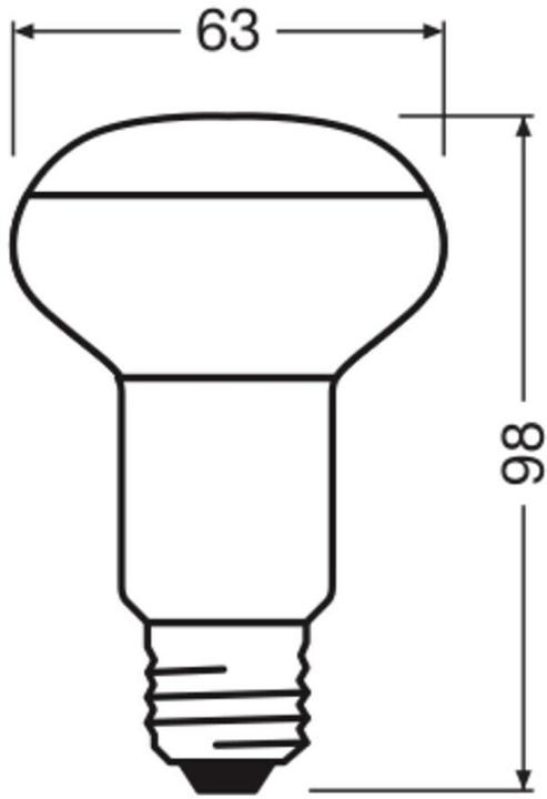 Actual product image Osram Star R63 (E27, 2.60 W, 210 lm, 1 x, F)