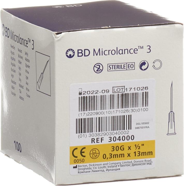 BD Microlance 3 Injektion Kanüle 0.30x13mm gelb 100 Stk