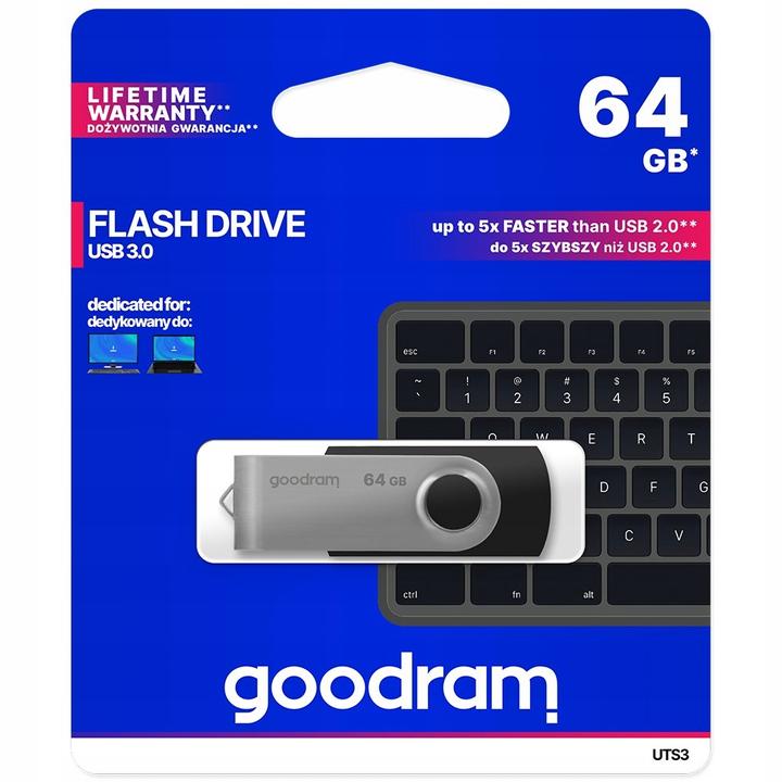Image du produit Goodram UTS3 USB 3.1 (3.1 Gen 2) (64 Go, USB-A)