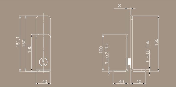 Immagine prodotto Actiforce Accessori Parete divisoria Supporto per parete divisoria 2 pezzi, autoadesivo
