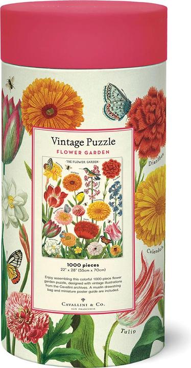 Productafbeelding Cavallini Flower Garden" puzzel (1000 onderdelen)