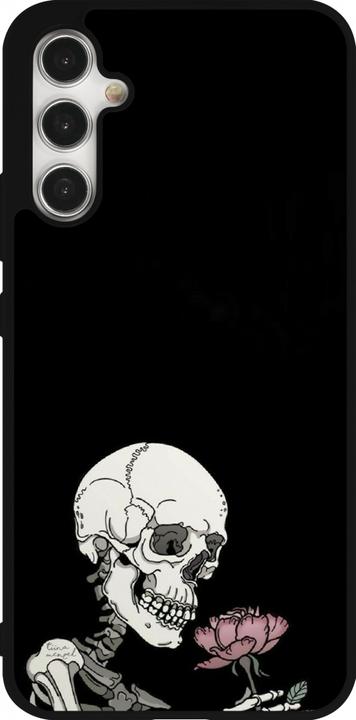 Actual product image PhoneLook Cover silicone black Halloween 2023 rose and skeleton (Samsung Galaxy A34 5G)