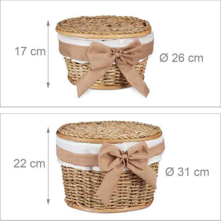 Produktbild Relaxdays Badkörbchen (2 x, 31 x 31 x 22 cm)