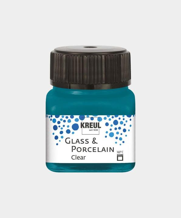 Produktbild Kreul Glass & Porcelain Clear, Porzellan- und Glasfarbe (Türkis, 20 ml)
