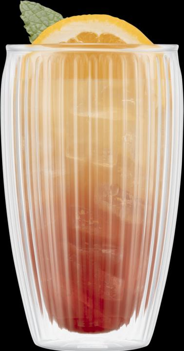 Actual product image Bodum Verre à boire Pavina double paroi cannelé 2 pièces 0.45 l (450 ml, 2 x)