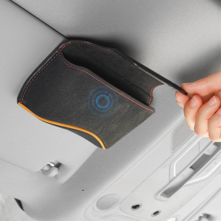 Actual product image Cover-Discount Glasses case for car with clip for sun visor