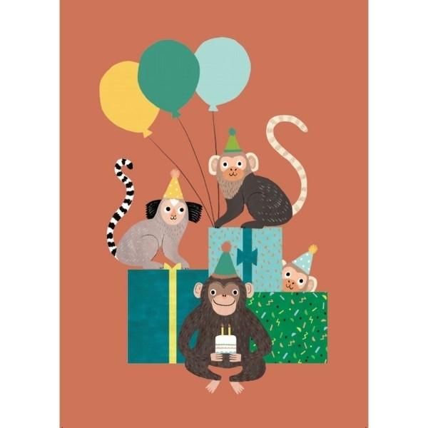Produktbild Petit Monkey Geburtstagskarte Ameisebär & Faultier