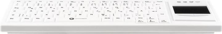 Image du produit Gett Cleantype Xtra Touch Protect Clavier en silicone avec touchpad IP68 désinfectable USB couleur blanc (DE, Filaire)