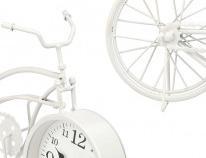 Giftdecor Schmiedeeisen Fahrraduhr weiss 22,5cm breit