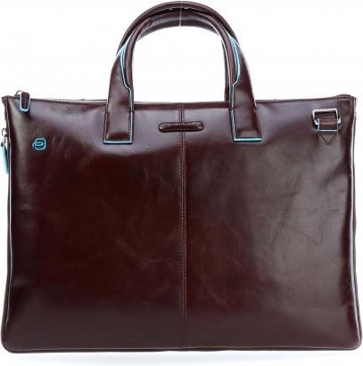 Piquadro Blue Square - Schmale, erweiterbare Laptoptasche