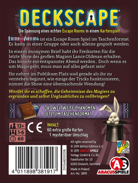 Produktbild Abacus Deckscape Hinter dem Vorhang (Deutsch)