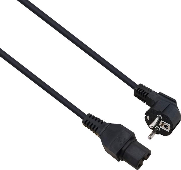 Actual product image Helos Power cable CEE 7/7 (M) angled to IEC 60320 C15 straight (5 m)