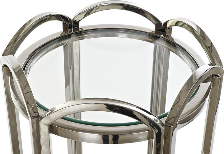 Image du produit DKD Home Decor Side table Crystal Silver Metal 40 x 40 x 110 cm (40 x 40 x 110 cm)
