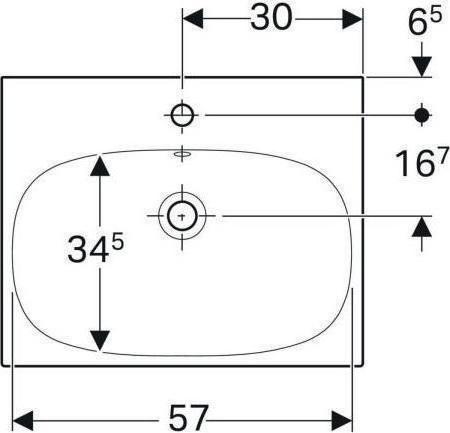 Produktbild Geberit Waschtisch Acanto 60 cm wei 500620012 (480 mm, 600 mm)