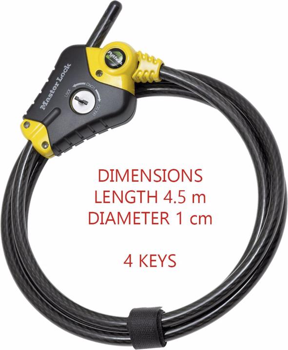 Actual product image Master Lock adjustable python shutter cable 10mm 8420EURD (450 cm)