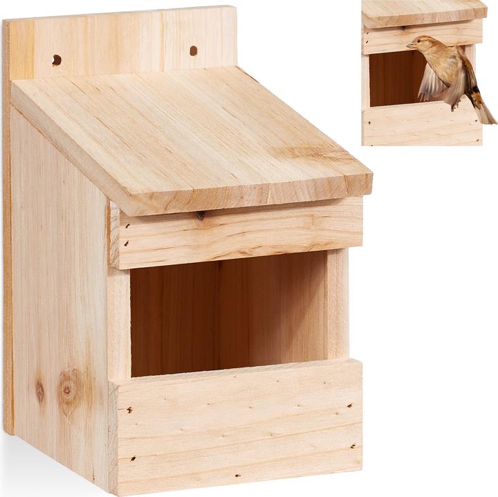 Actual product image Relaxdays Rockhouse Nesting Aid, Hanging Birdhouse